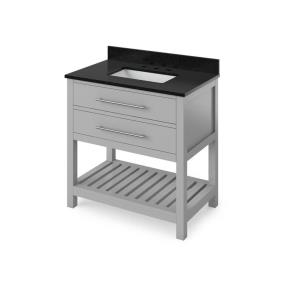 Base with Sink Top Grey Grey / Black Vanities