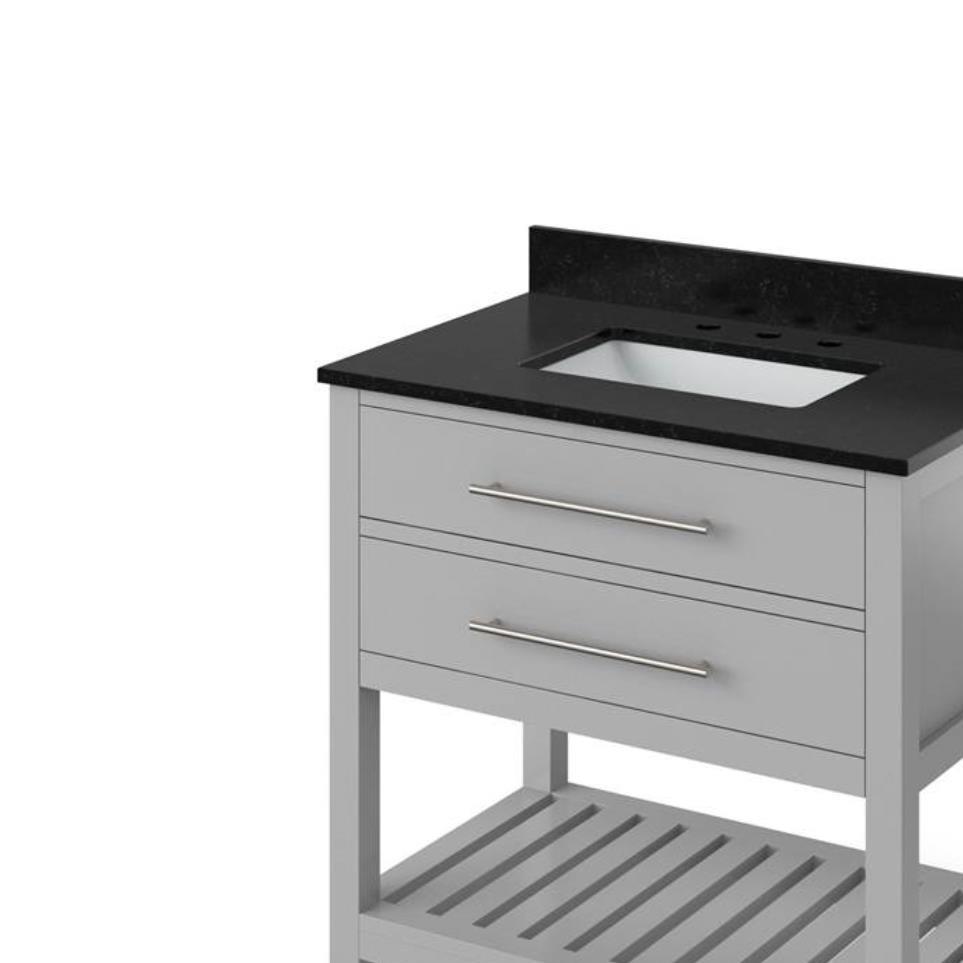 Base with Sink Top Grey Grey / Black Vanities