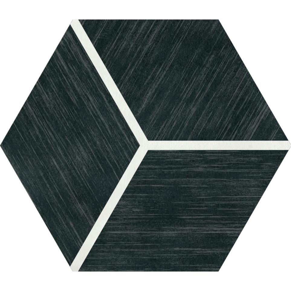Decoratives and Medallions Cube Negative Matte Black Tile