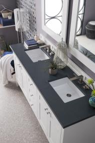 Base with Sink Top Bright  White White Vanities