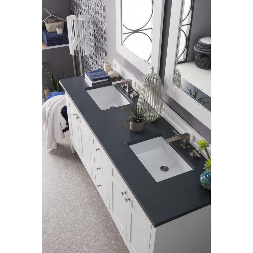 Base with Sink Top Bright  White White Vanities