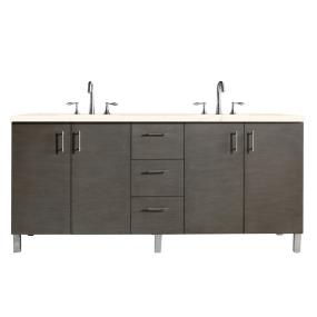 Base with Sink Top Silver Oak Medium Finish Vanities