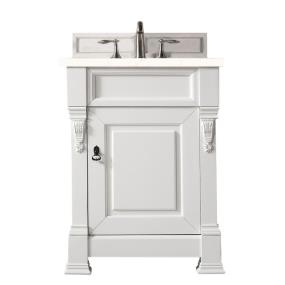 Base with Sink Top Bright White White Vanities