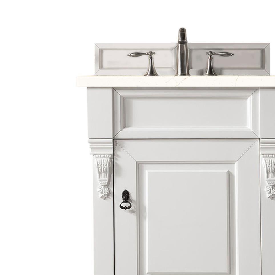 Base with Sink Top Bright White White Vanities