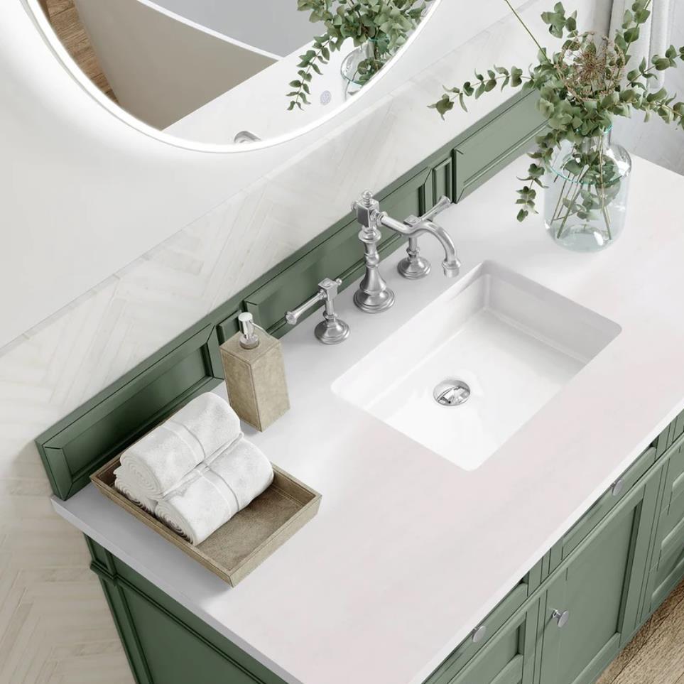 Base with Sink Top Smokey Celadon Green Vanities