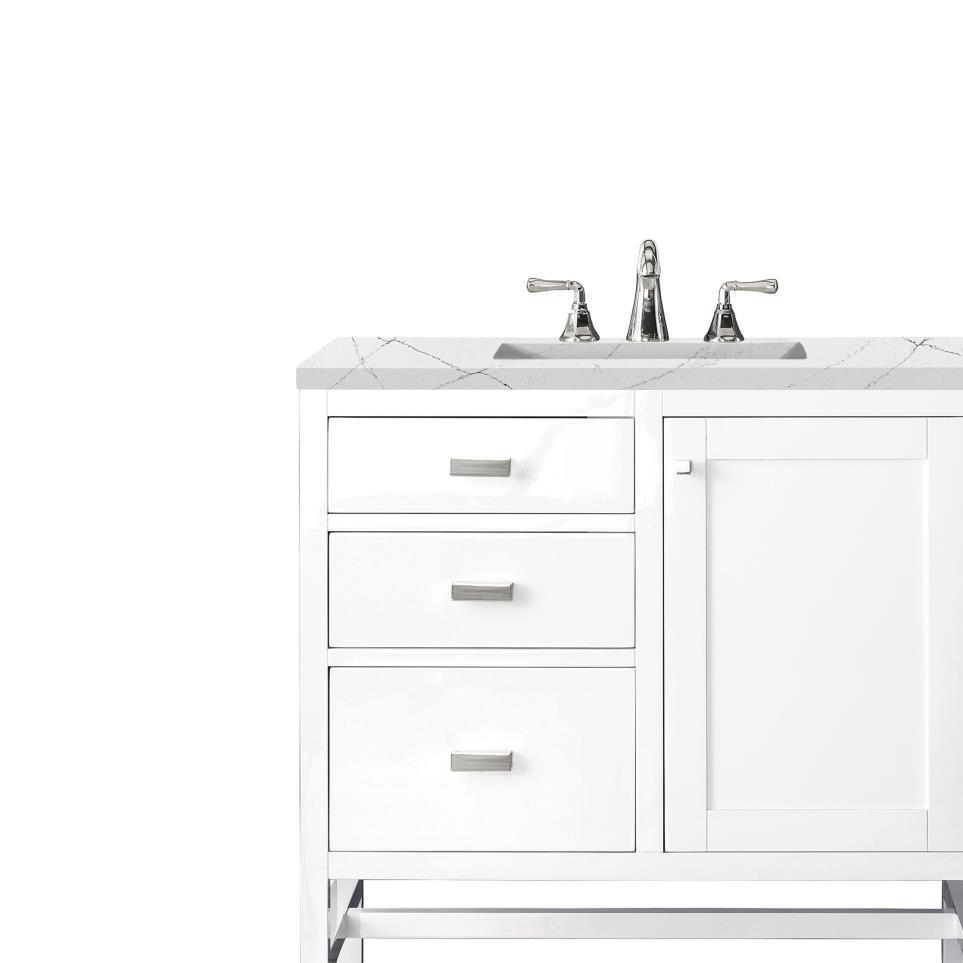 Base with Sink Top Glossy White White Vanities