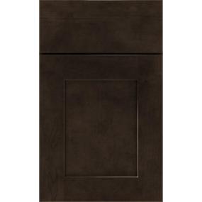 Square Thatch Dark Finish Square Cabinets