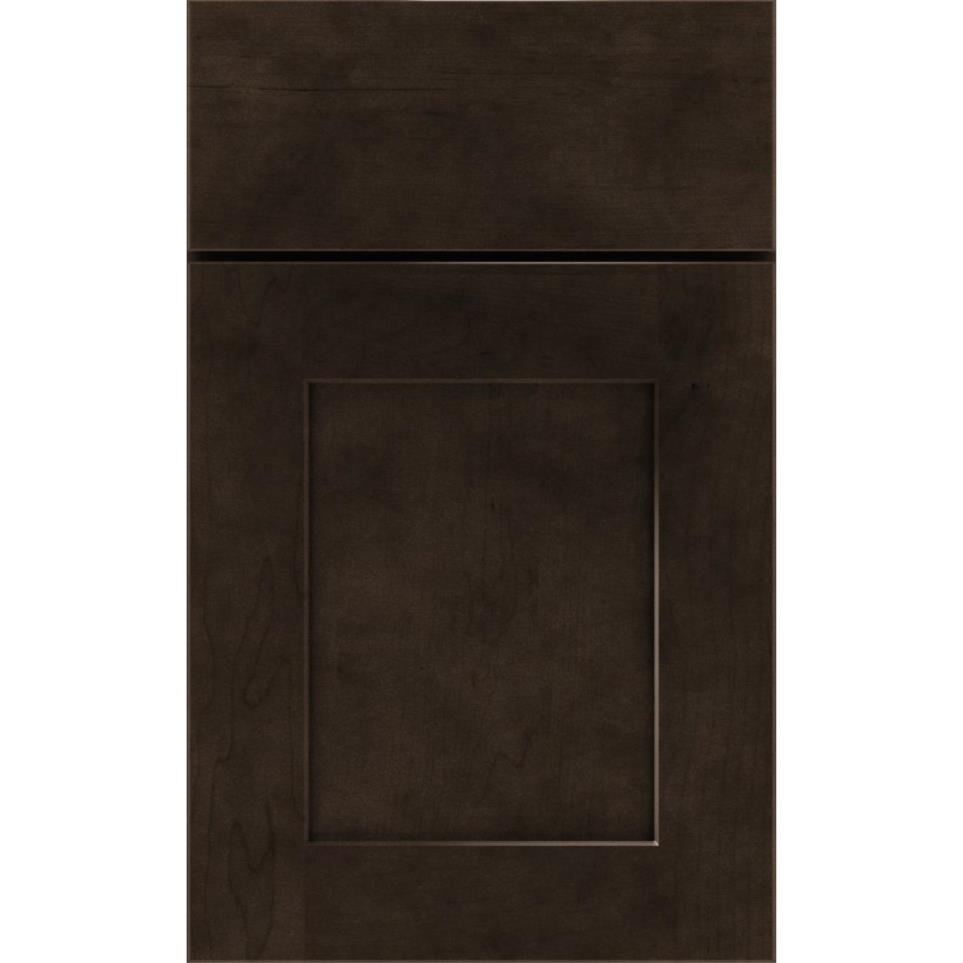 Square Thatch Dark Finish Square Cabinets