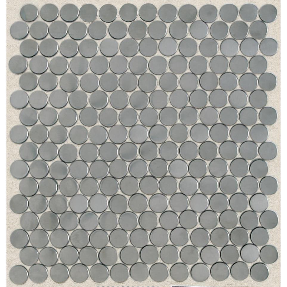 Mosaic Brushed Stainless Steel Satin Gray Tile