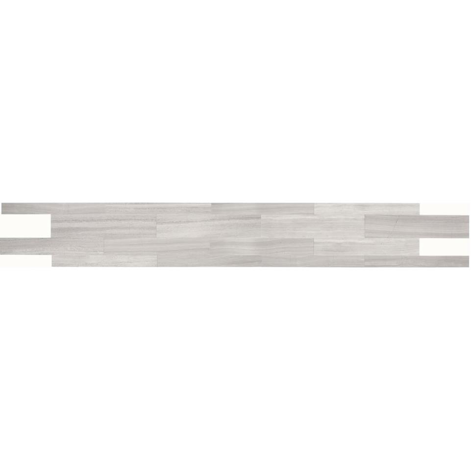 Tile Chenille White Polished Gray Tile