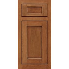 Square Butternut Onyx Medium Finish Square Cabinets