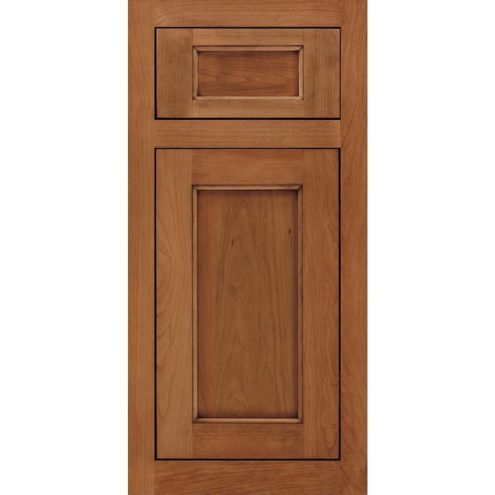 Square Butternut Onyx Medium Finish Square Cabinets