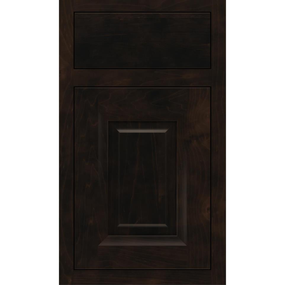 Square Teaberry Dark Finish Square Cabinets