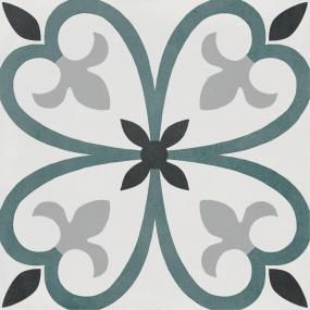 Decoratives and Medallions Clover Matte Green Tile