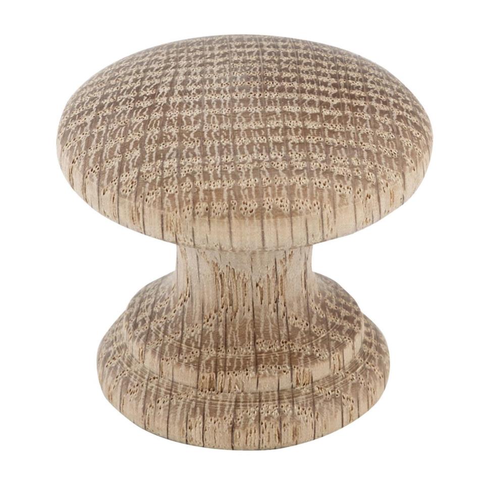 Knob Unfinished Oak Light Finish Knobs