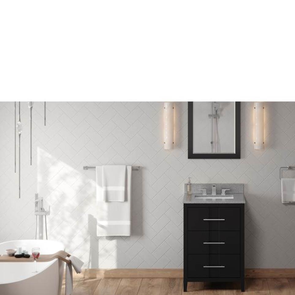 Base with Sink Top Black Grey / Black Vanities