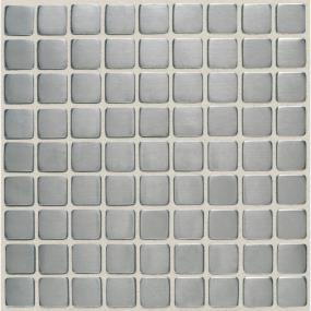 Mosaic Brushed Stainless Steel Satin Gray Tile