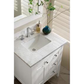 Base with Sink Top Bright  White White Vanities