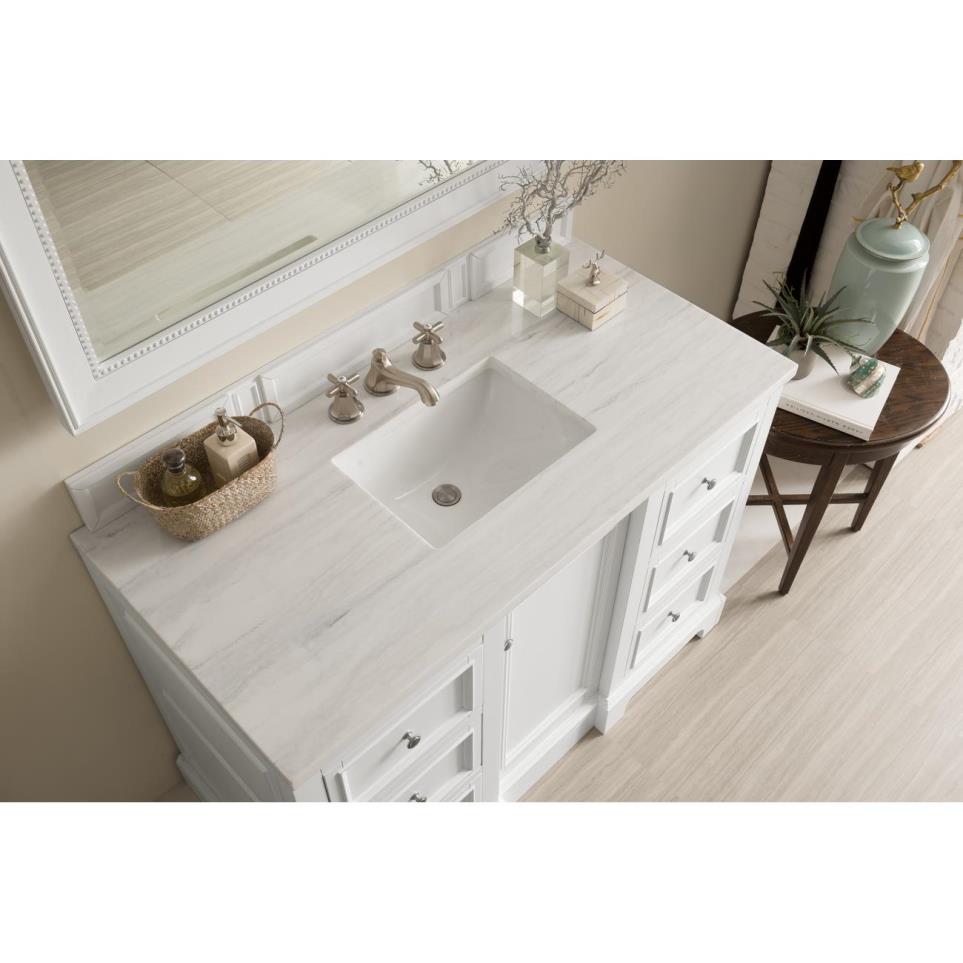 Base with Sink Top Bright White White Vanities
