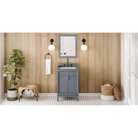 Base with Sink Top Blue Steel Grey / Black Vanities