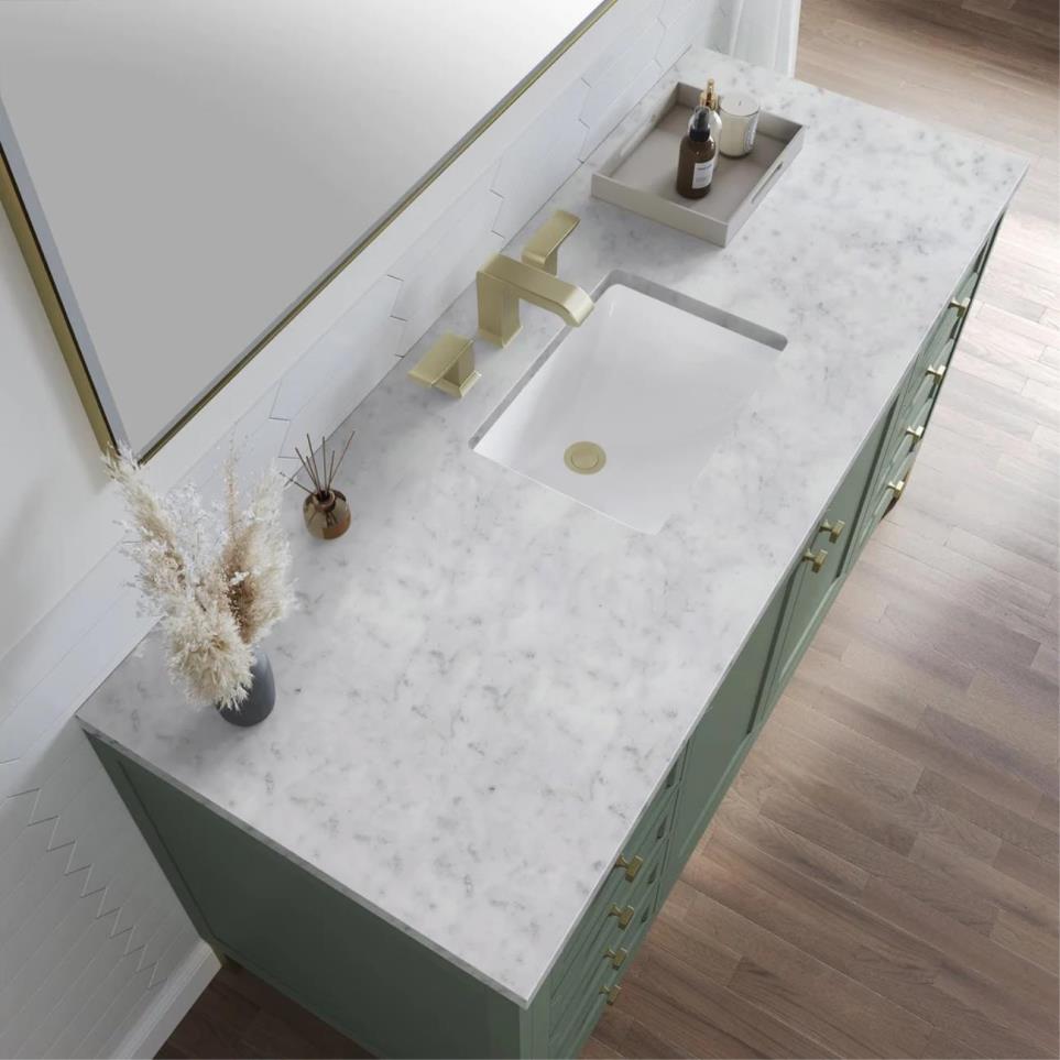 Base with Sink Top Smokey Celadon Green Vanities