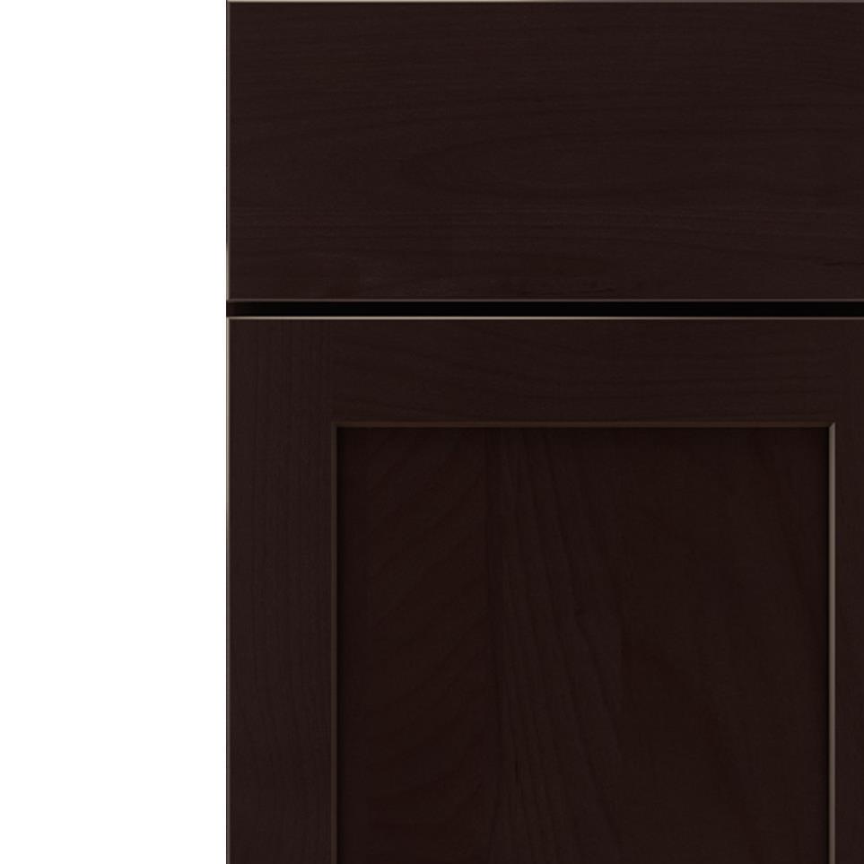 Square Thatch Dark Finish Square Cabinets