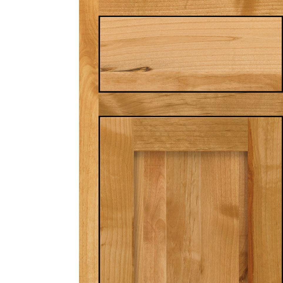 Square Natural Light Finish Square Cabinets