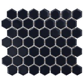Mosaic Navy Glossy Blue Tile