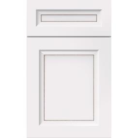Square White With Toasted Almond Detail Glaze - Paint Square Cabinets
