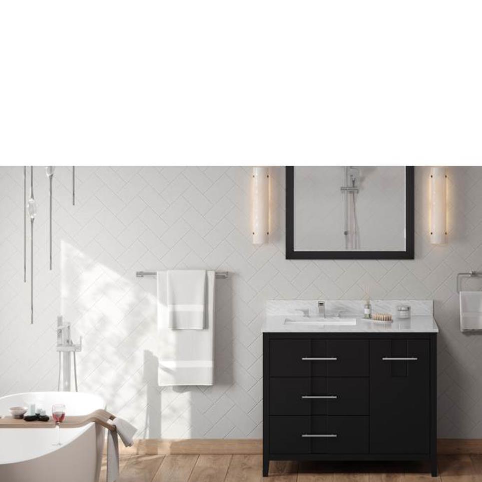 Base with Sink Top Black Grey / Black Vanities