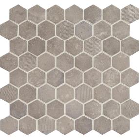 Mosaic Artifact Gray Matte Gray Tile