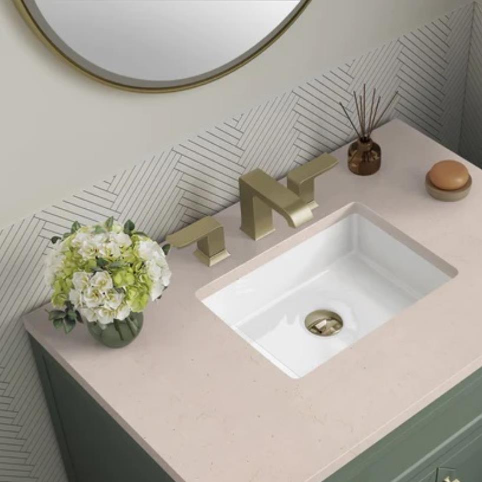 Base with Sink Top Smokey Celadon Green Vanities