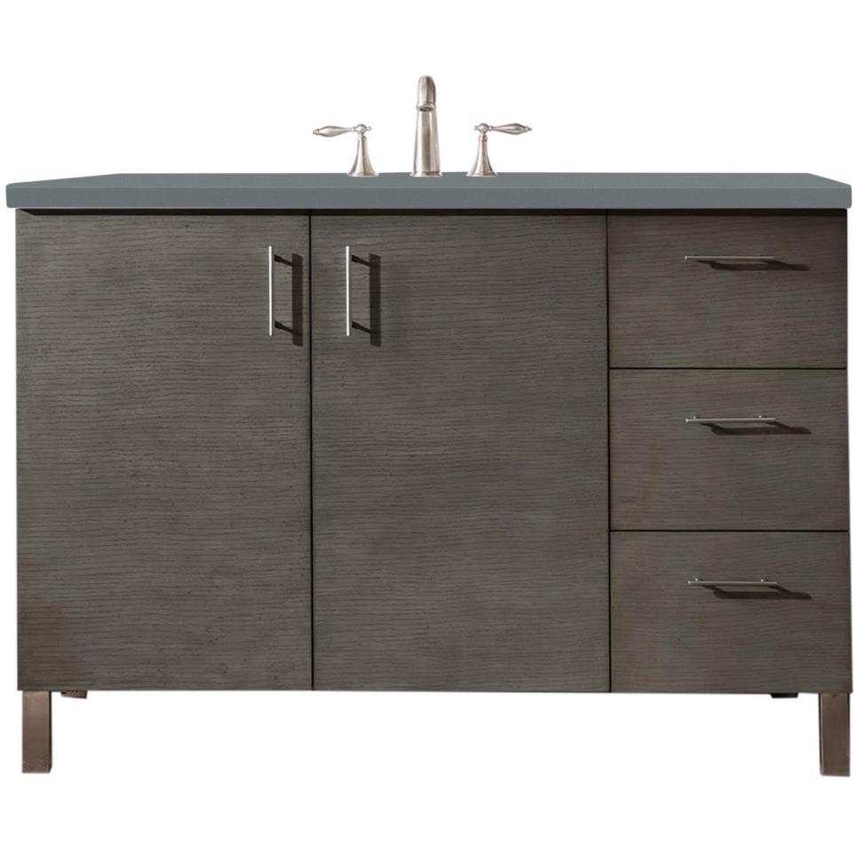 Base with Sink Top Silver Oak Medium Finish Vanities