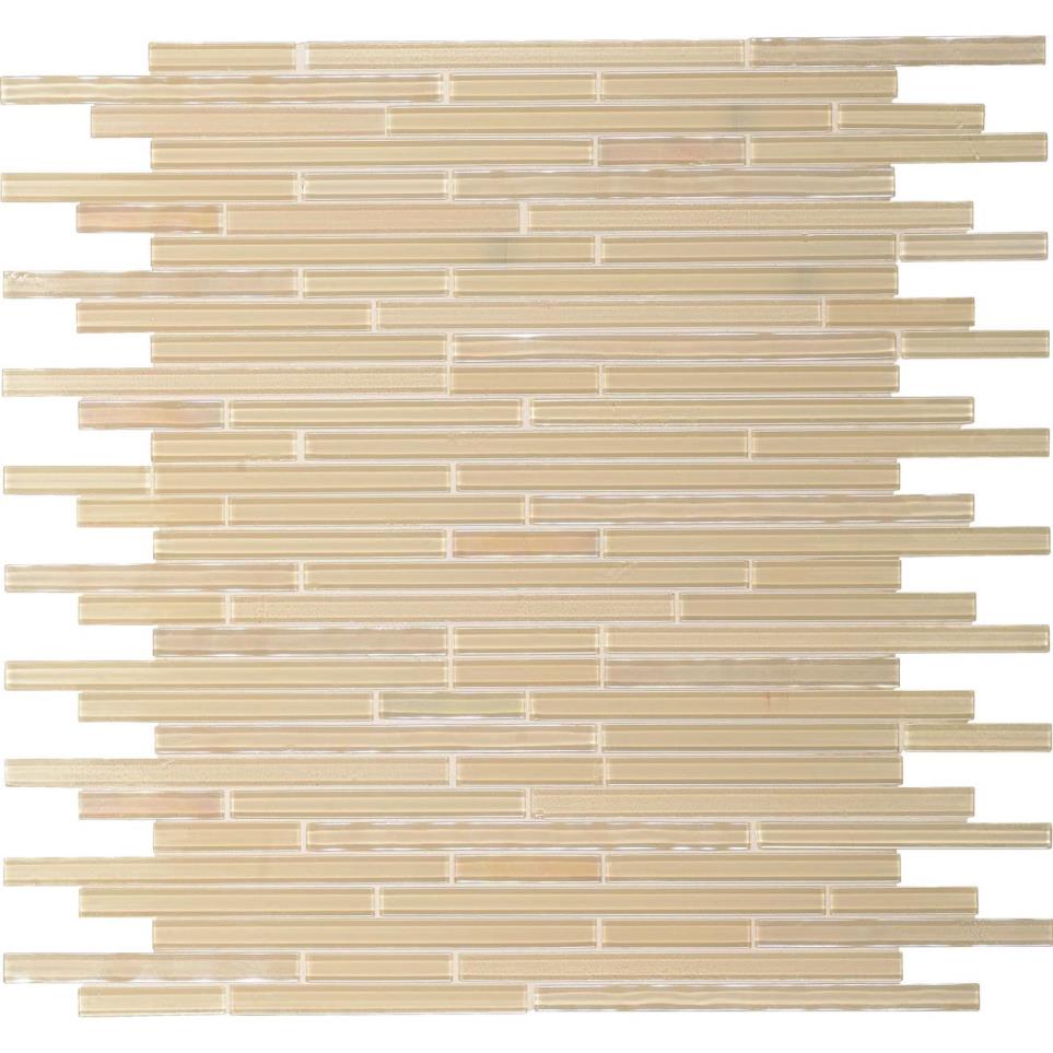 Mosaic Silk Glass Beige/Tan Tile