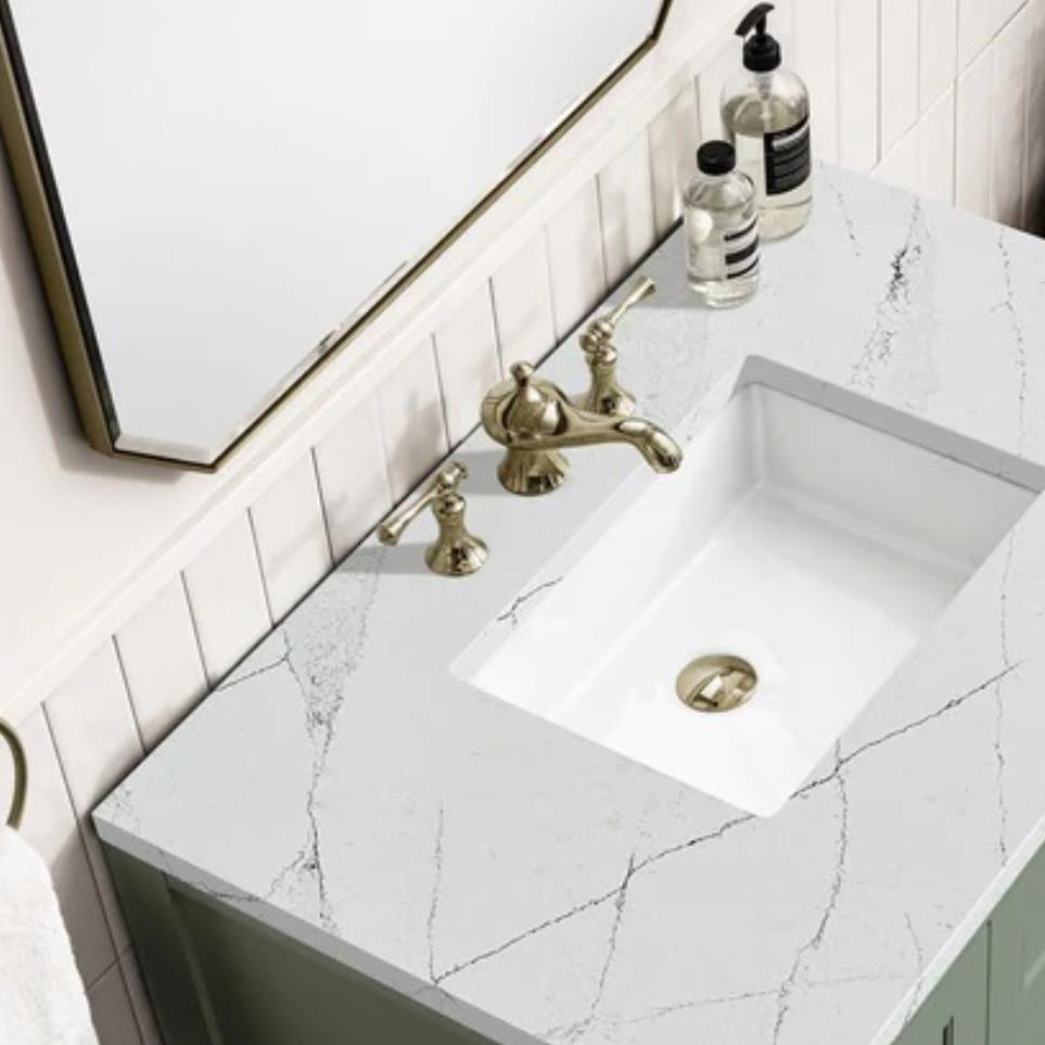 Base with Sink Top Smokey Celadon Green Vanities