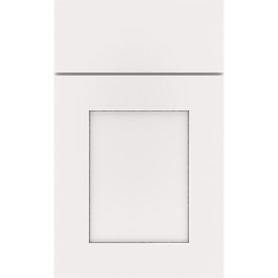 Square White With Grey Stone Detail Glaze - Paint Square Cabinets