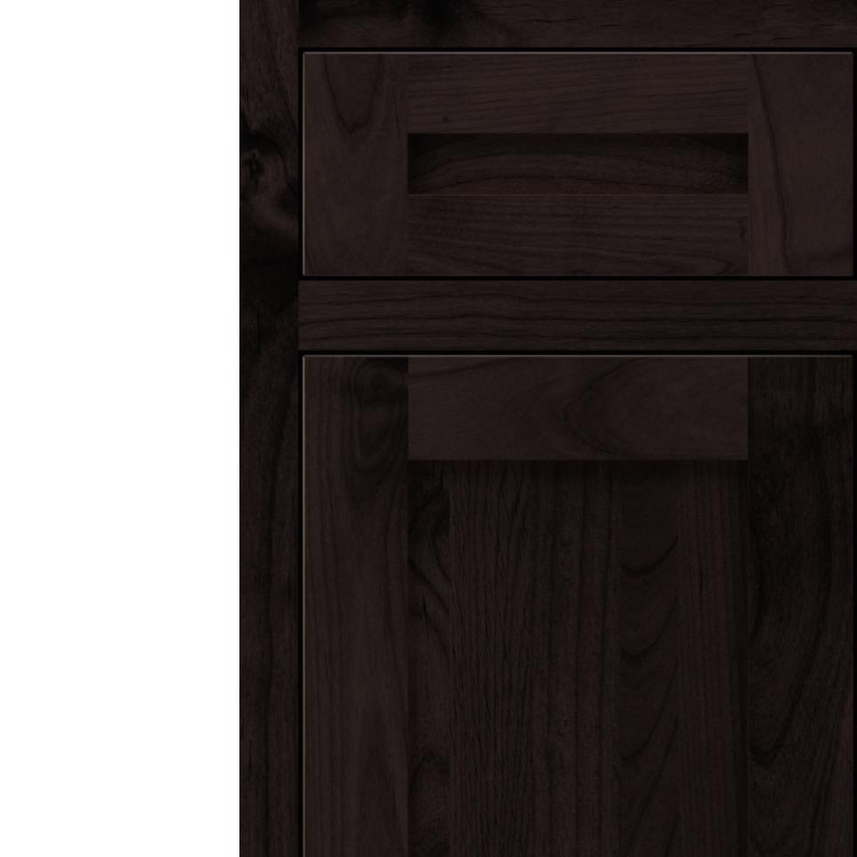 Square Teaberry Dark Finish Square Cabinets