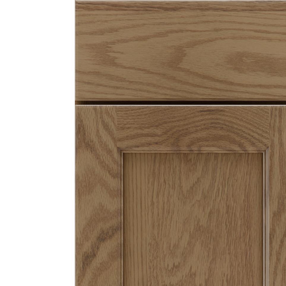 Square Buckskin Medium Finish Square Cabinets