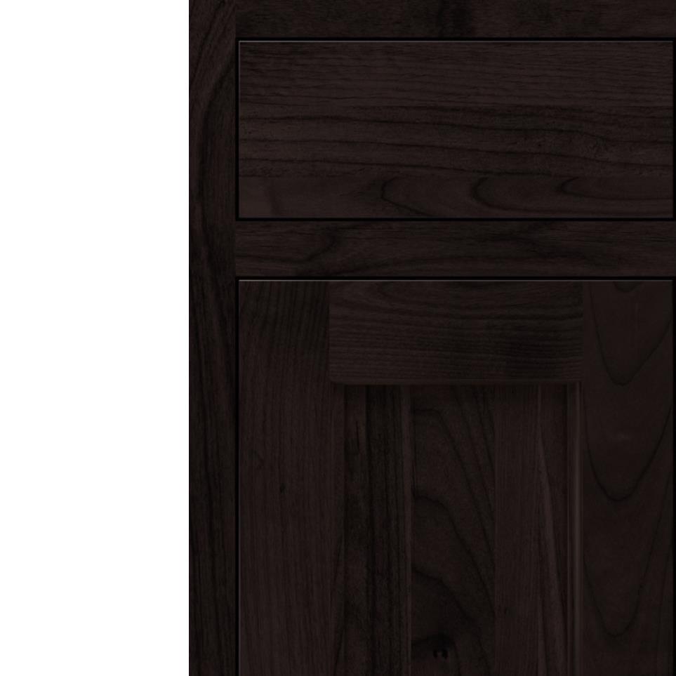 Square Teaberry Dark Finish Square Cabinets