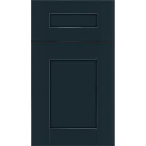 Square Gunmetal Blue Dark Finish Square Cabinets