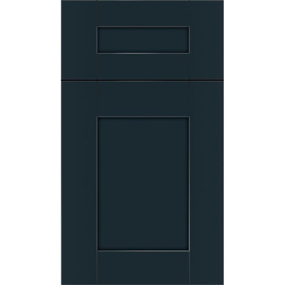 Square Gunmetal Blue Dark Finish Square Cabinets