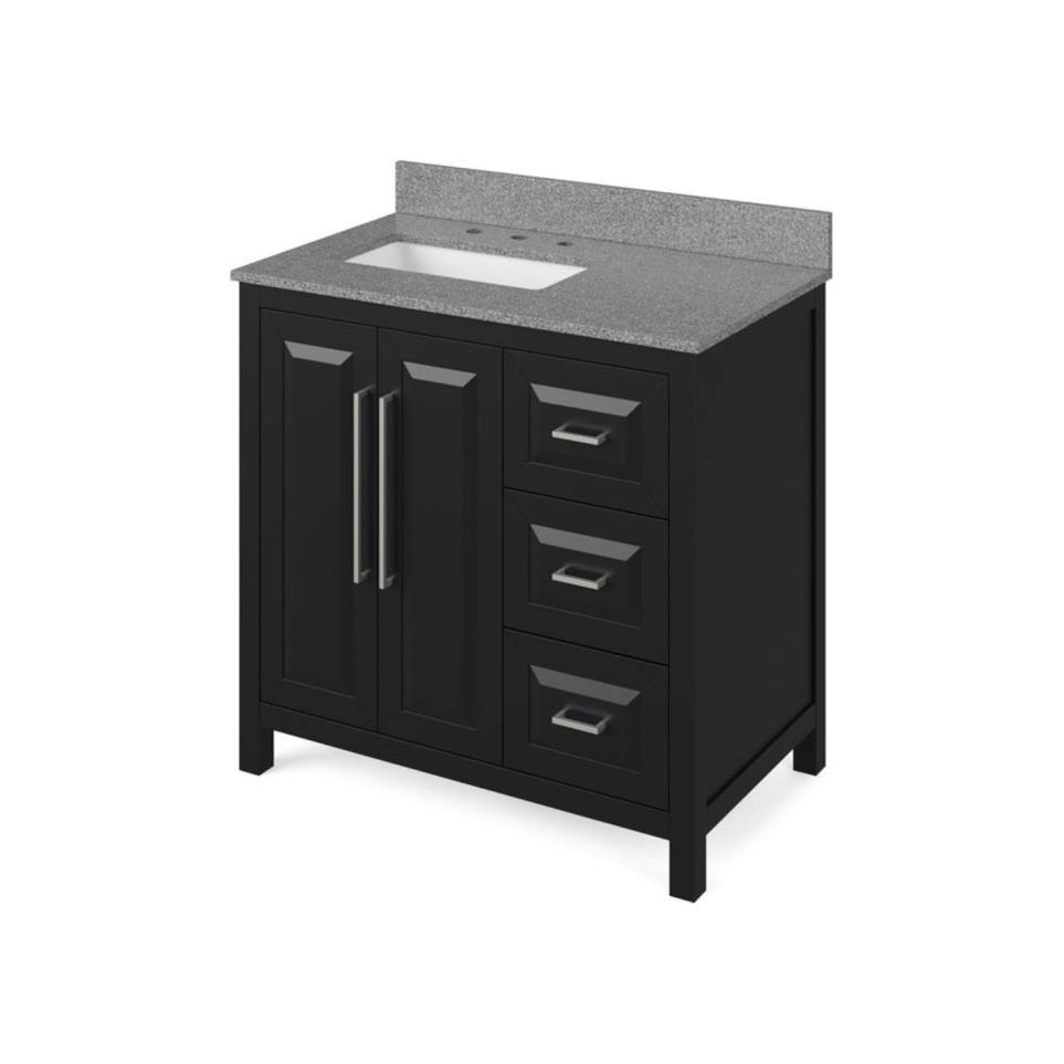 Base with Sink Top Black Grey / Black Vanities