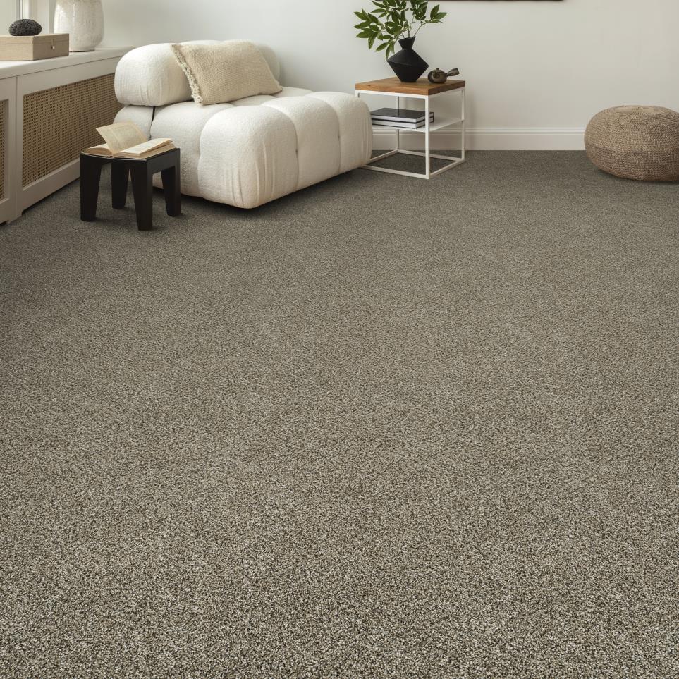 Textured Saxony Spectrum Brown Carpet
