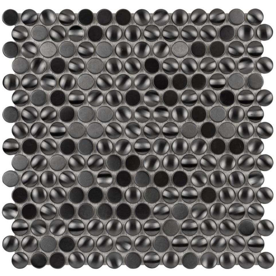 Mosaic Brushed Gun Metal Gray Tile