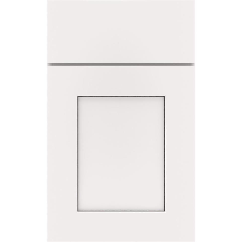 Square White With Amaretto Creme Detail Glaze - Paint Square Cabinets