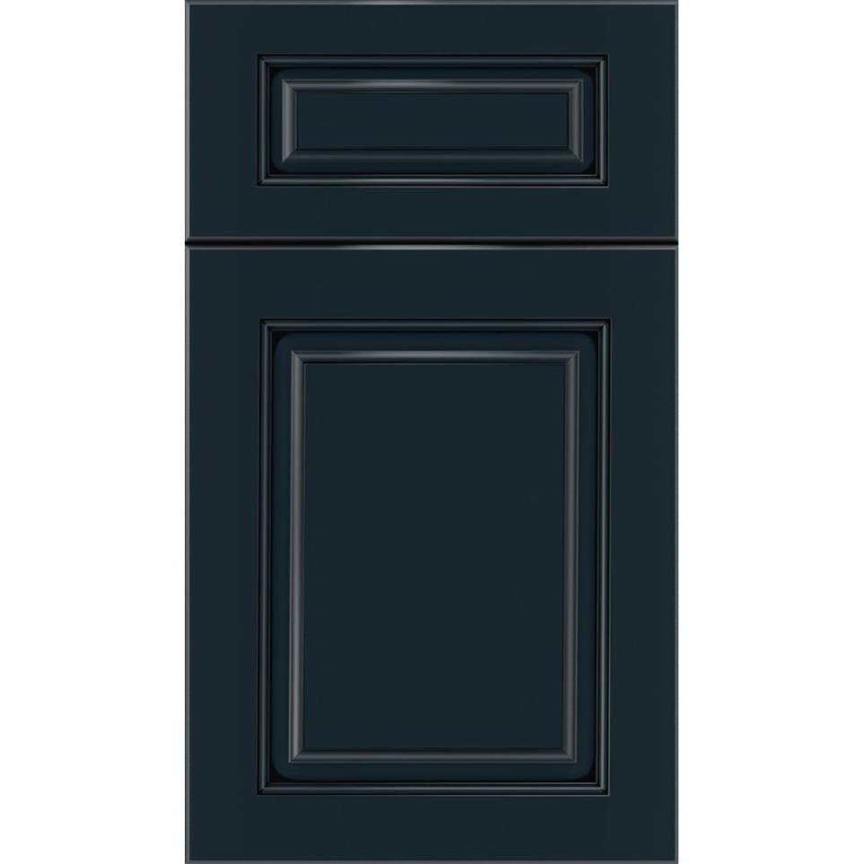 Square Gunmetal Blue Black Glaze Glaze - Stain Square Cabinets