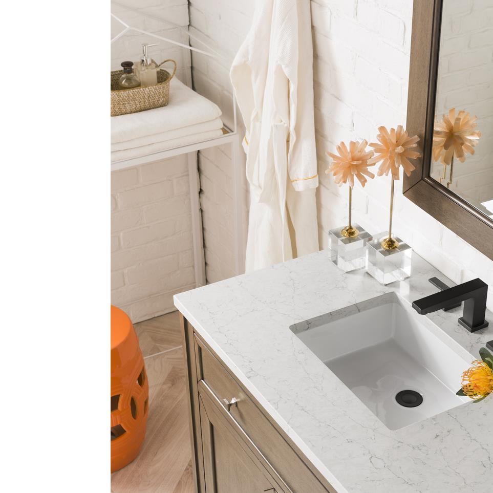 Base with Sink Top White Washed Walnut Light Finish Vanities