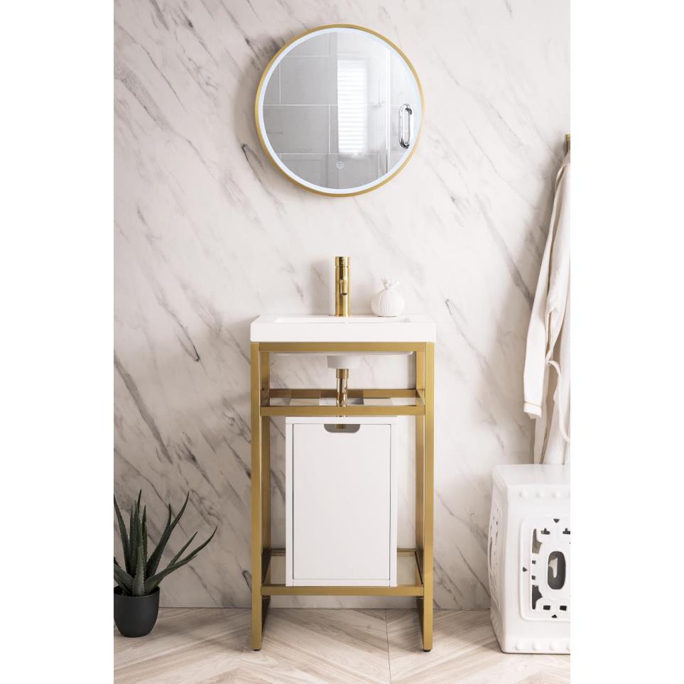 Base with Sink Top Radiant Gold Metal Tones Vanities