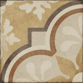 Decoratives and Medallions Warm Grande Fiore Matte Brown Tile