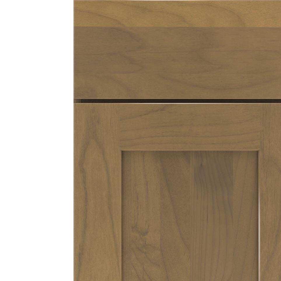 Square Buckskin Medium Finish Square Cabinets